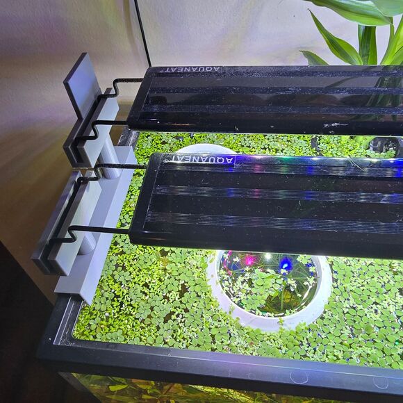 Aquarium Hydroponic Light Risers Staggered Teared Extended Dual Tab Rimmed Tanks - Picture 3 of 12